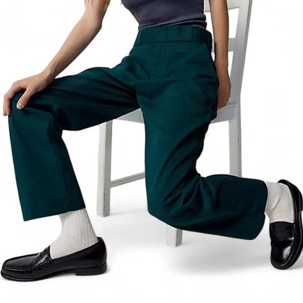 Dickies UO Exclusive High-Waisted Ankle Pants Dark Green